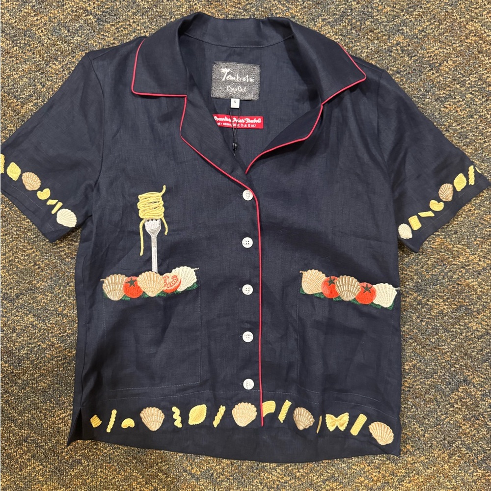 Tombolo - 'Vongole!' - Cabana - Crop Cut (Navy)